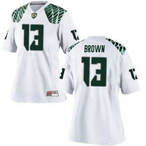 Womens-Anthony-Brown-Oregon-Ducks-Game-White-Football-College-Jersey