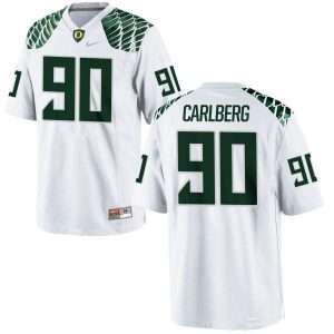 Womens-Drayton-Carlberg-Oregon-Ducks-Game-White-Football-Jersey