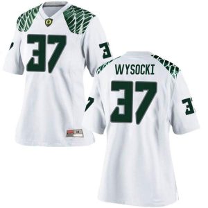 Womens-Max-Wysocki-Oregon-Ducks-Replica-White-Football-College-Jersey