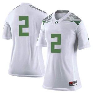 Womens-Mykael-Wright-Oregon-Ducks-Limited-White-Football-College-Jersey