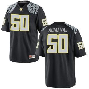 Youth-Popo-Aumavae-Oregon-Ducks-Game-Black-Football-College-Jersey